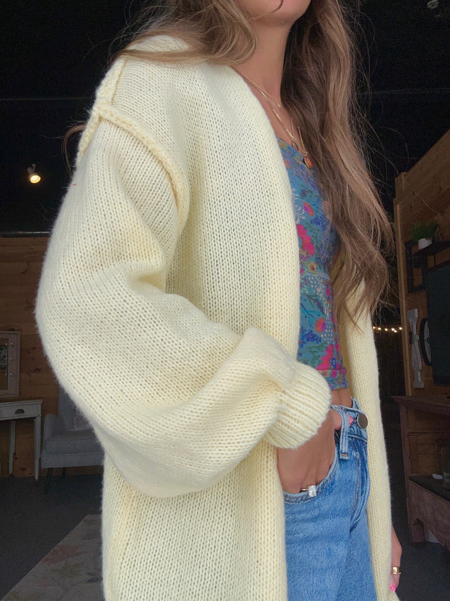 Butter Yellow Cardigan Sweater