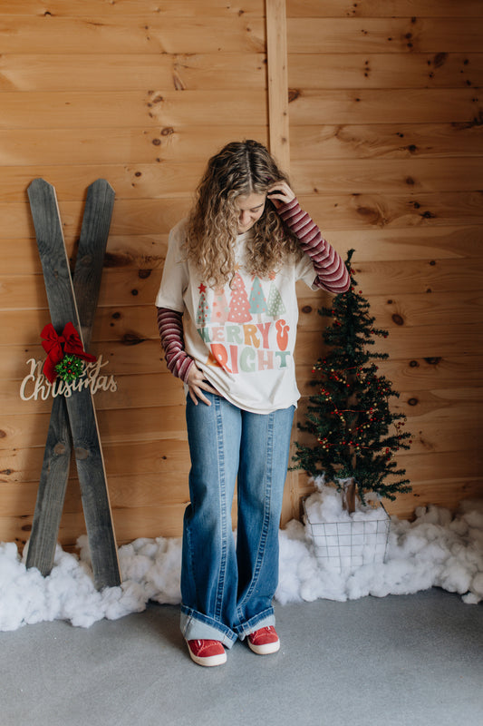 Merry & Bright Christmas Tee