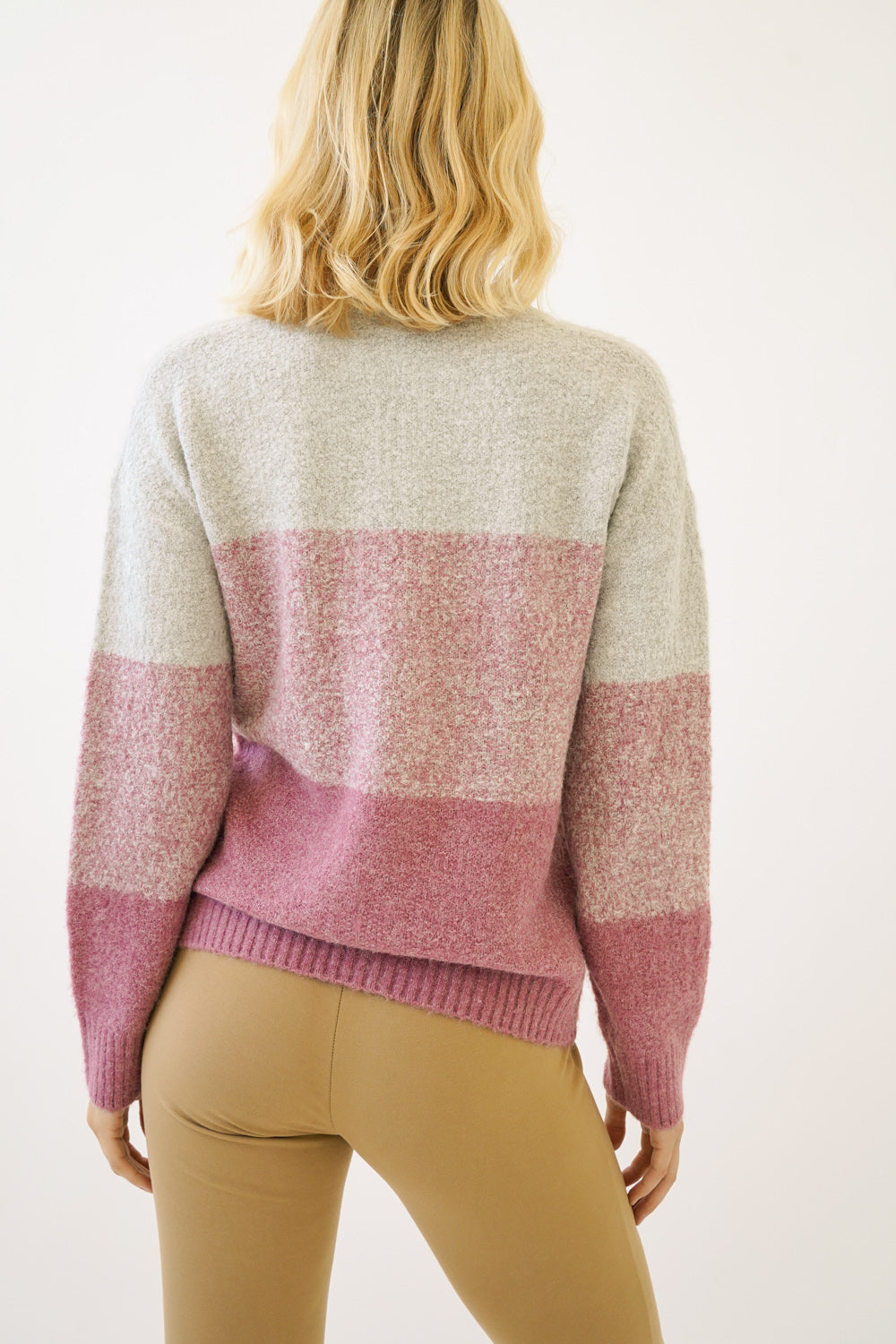 Raspberry Pink Block Sweater