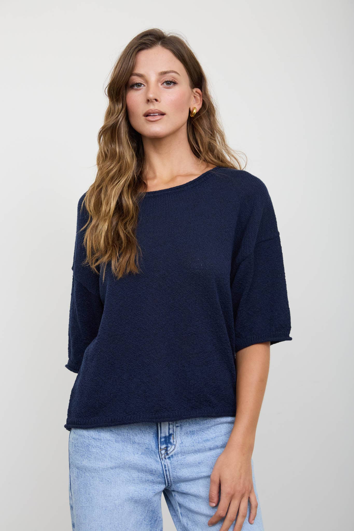 Casual Raw Edge Top - Burgundy