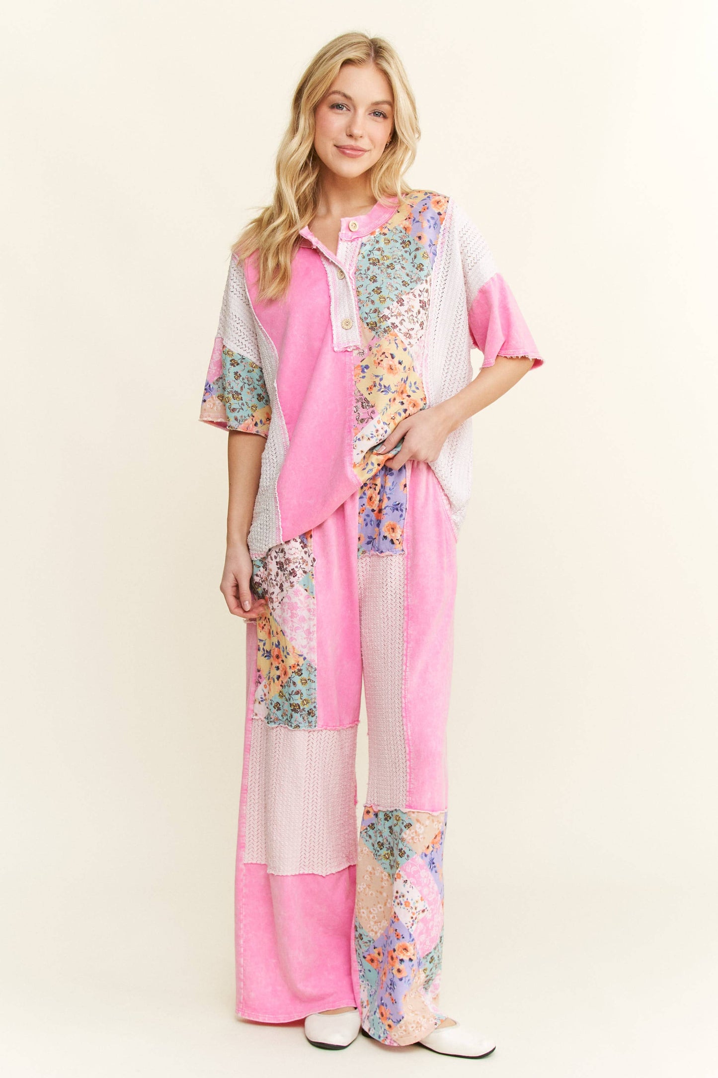 Bubblegum Pink Boho Pants