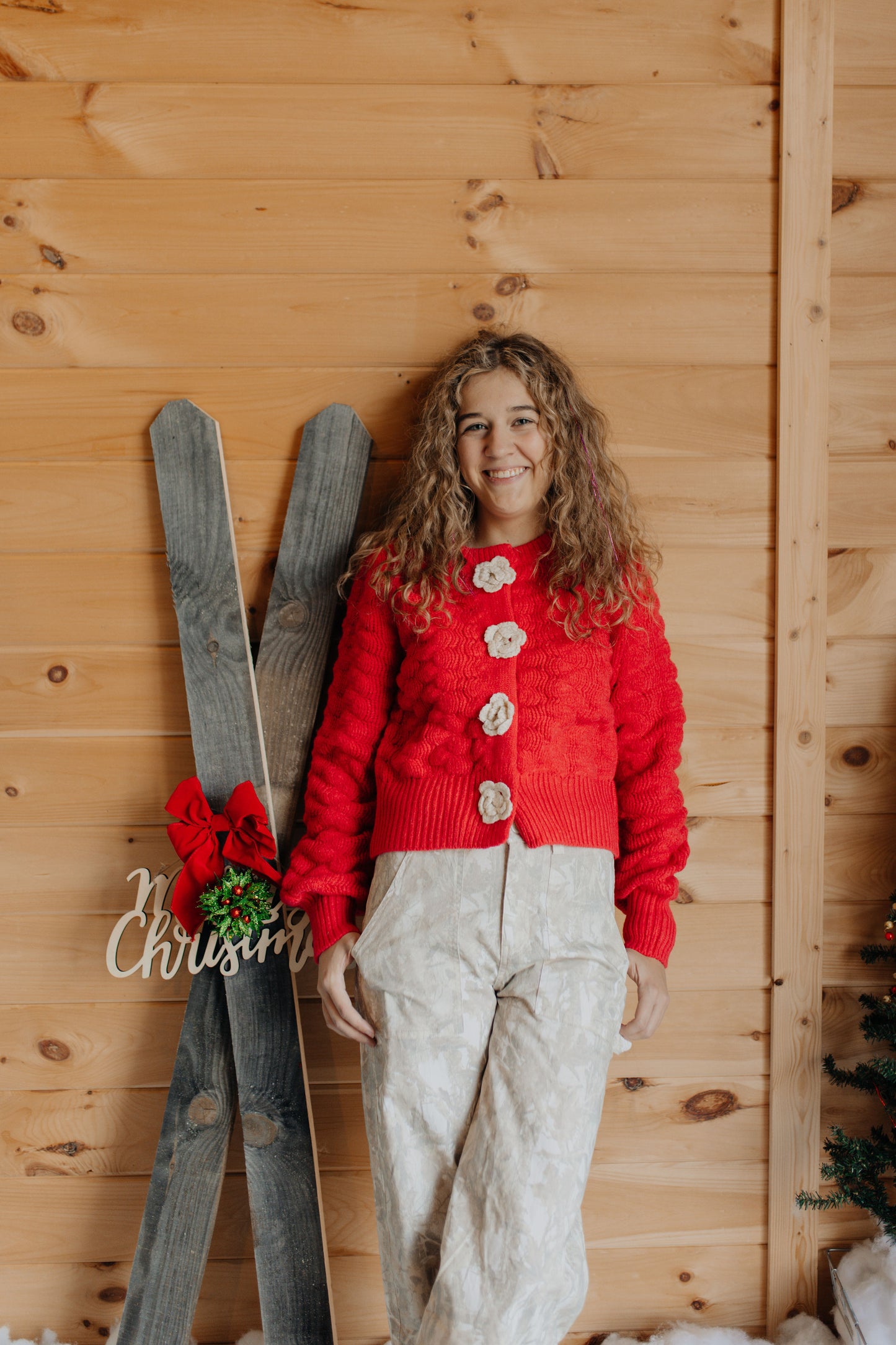 Holiday Rosebud Sweater