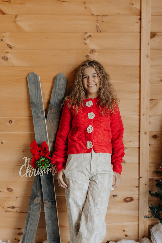 Holiday Rosebud Sweater