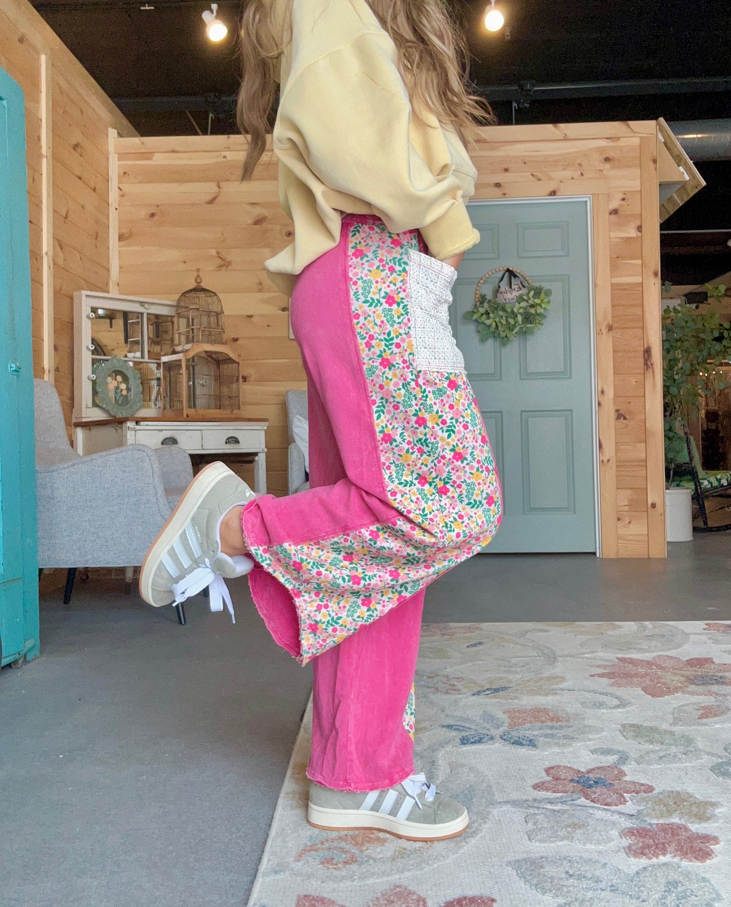 Hot Pink Floral Pant