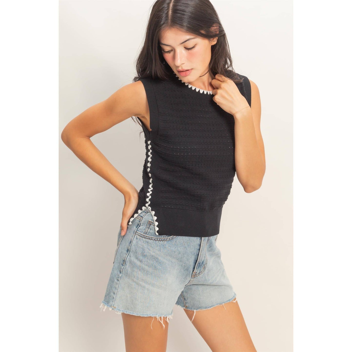 Eyelet Knit Tank