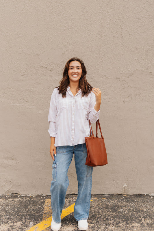 Paxton's Natural Stripe Button Down