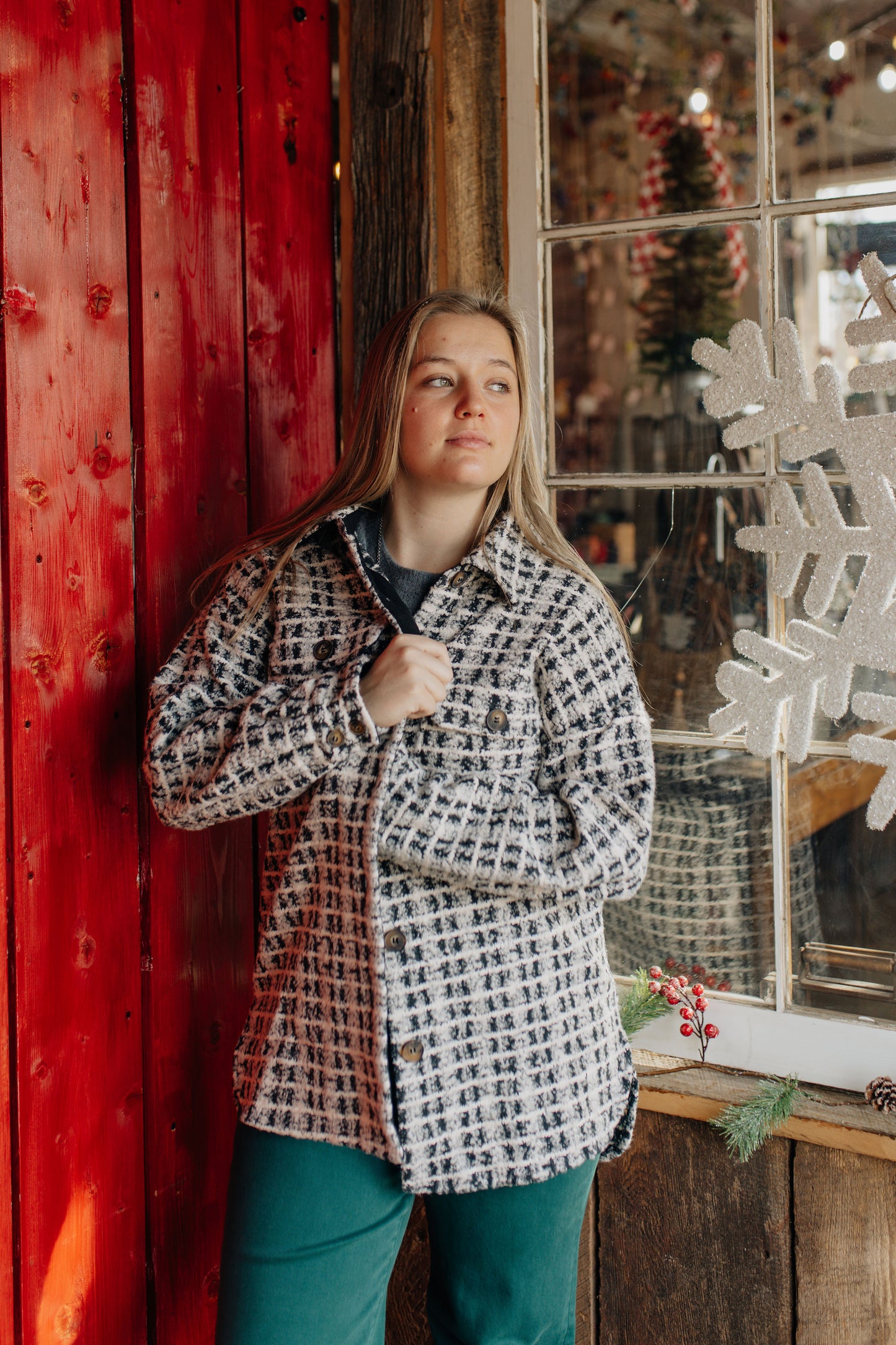 Black Checkered Jacket