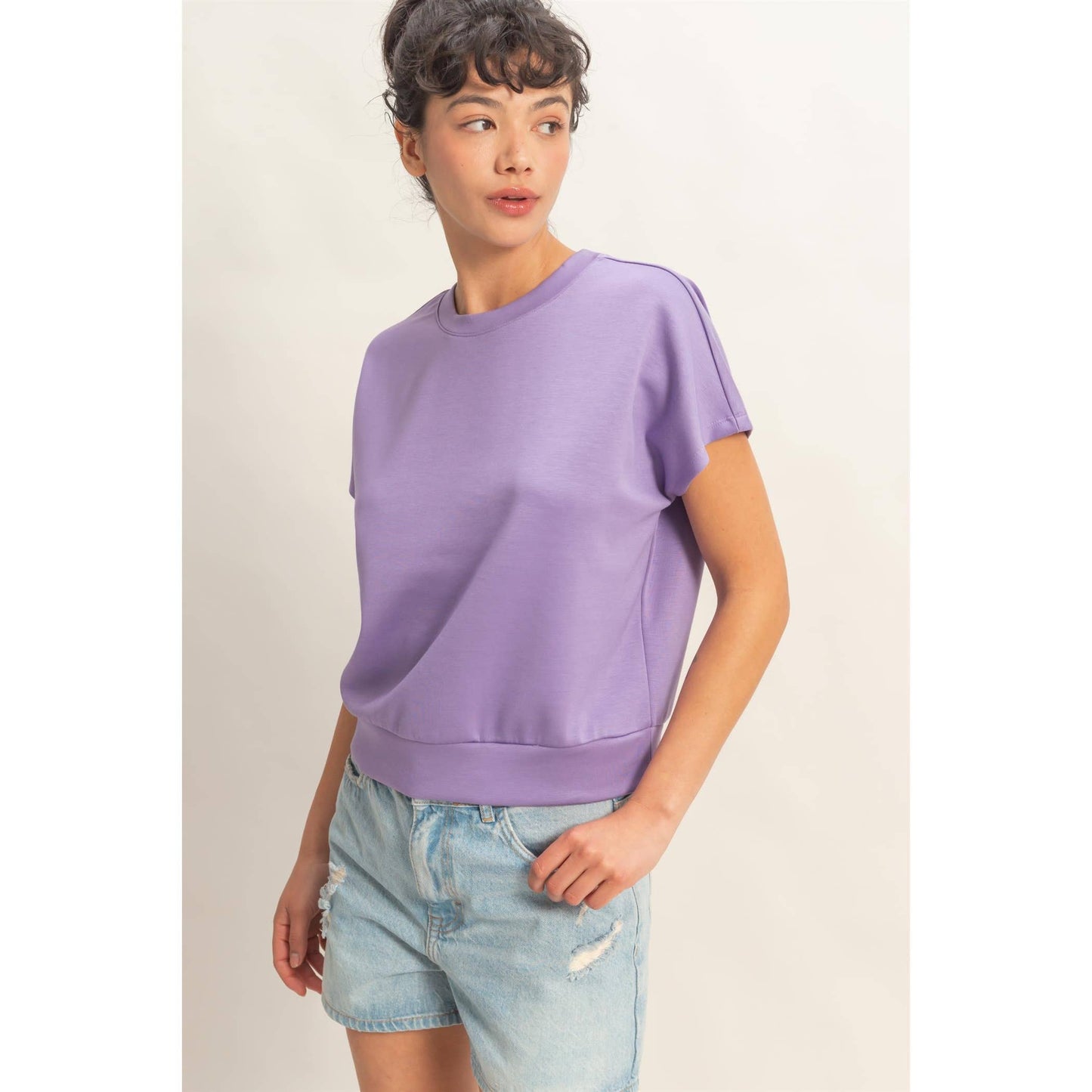Tammy’s Short Sleeve Crewneck - Dusty Purple