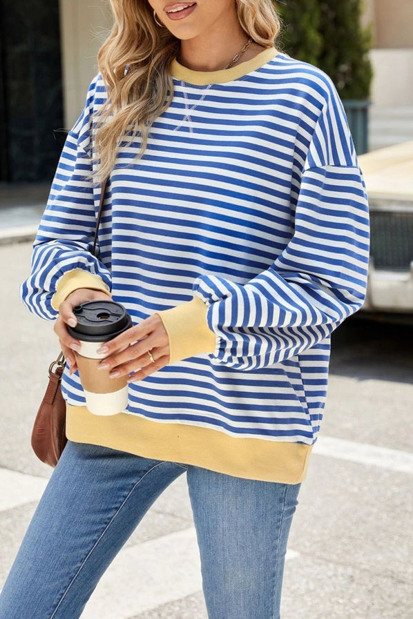 Blue Stripe Crewneck