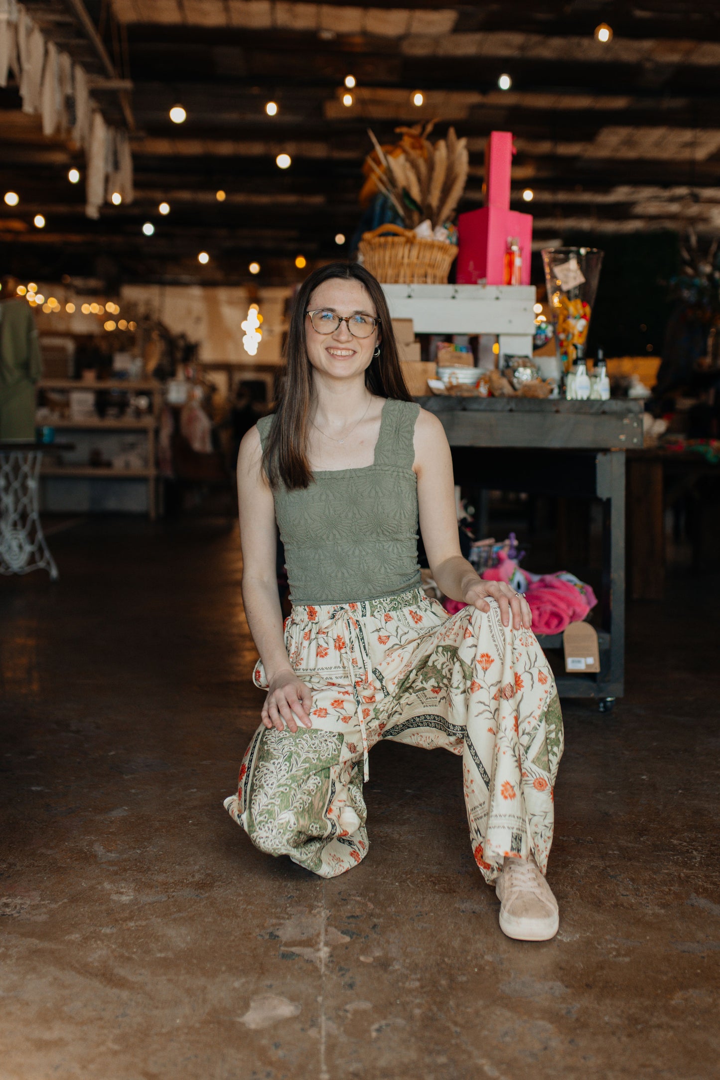 Patchwork Print Vacation Pants