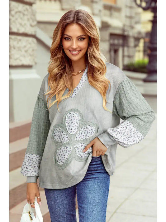 Light Mint Floral Hoodie