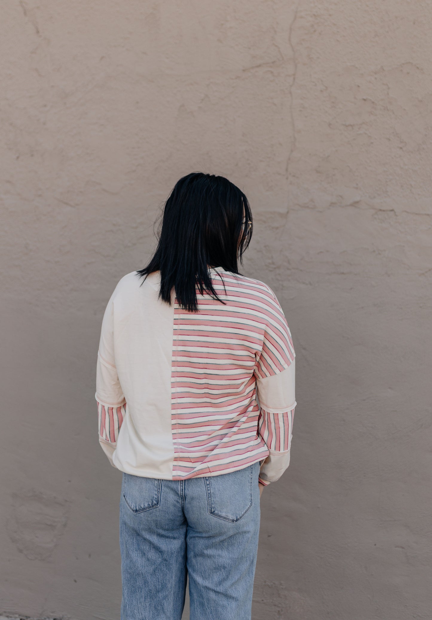 Pink and Cream Stripe Longsleeve