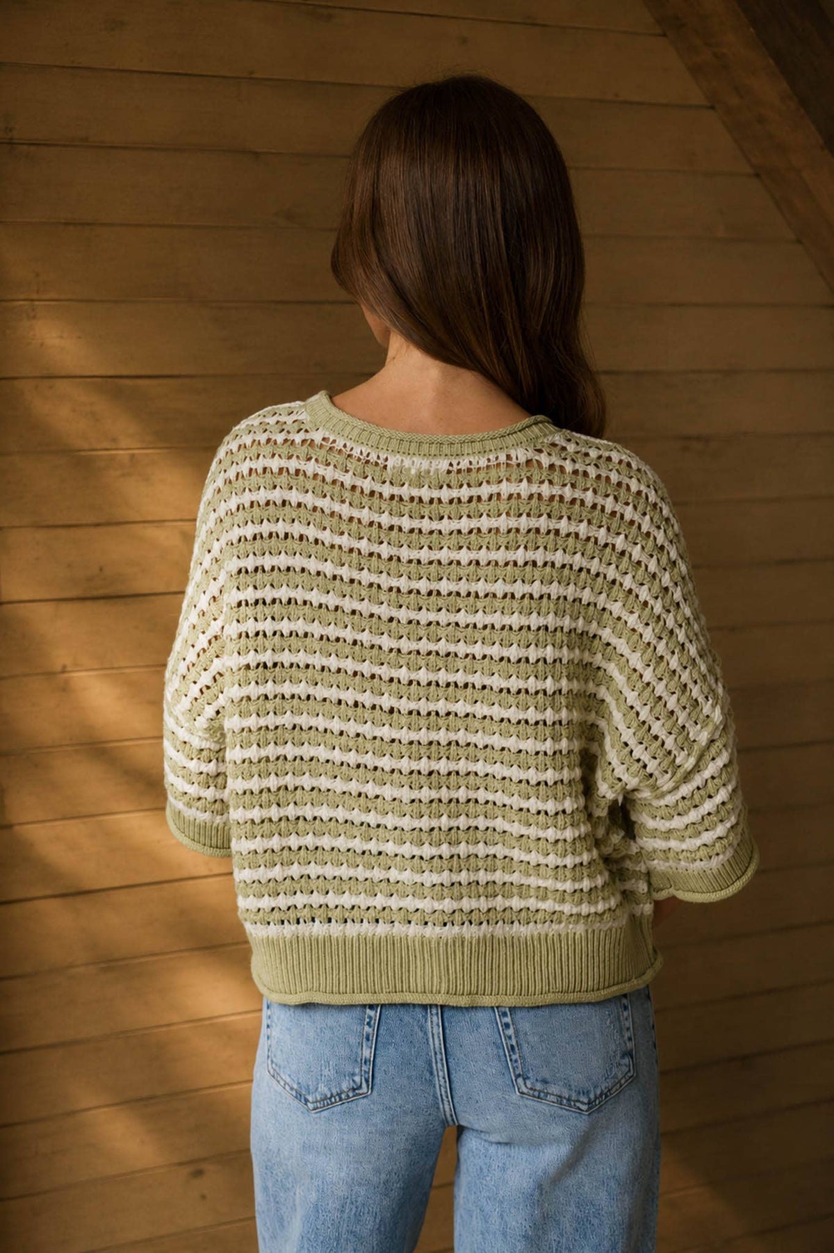 Light Olive Stripe Cardigan