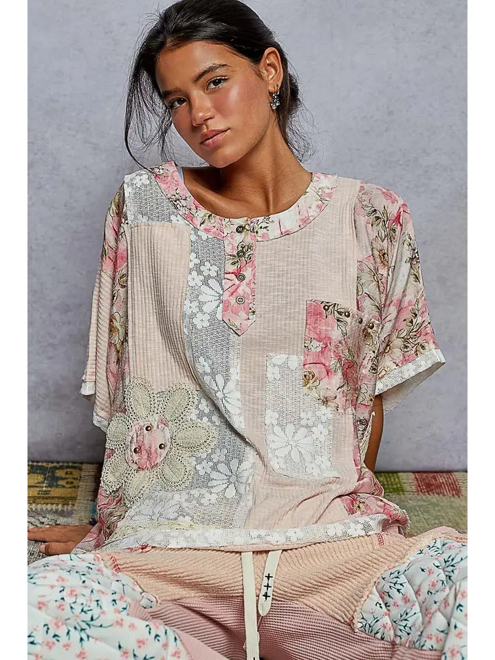 Floral Round Neck Top