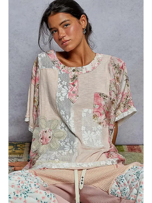 Floral Round Neck Top