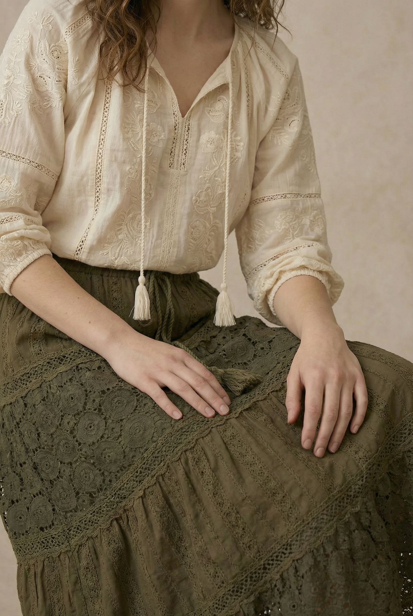 Forest Whisper Lace Skirt