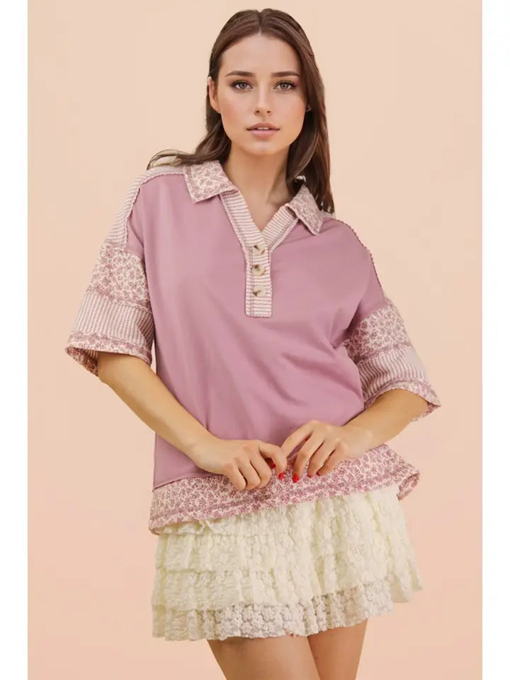 Violet Bloom Top