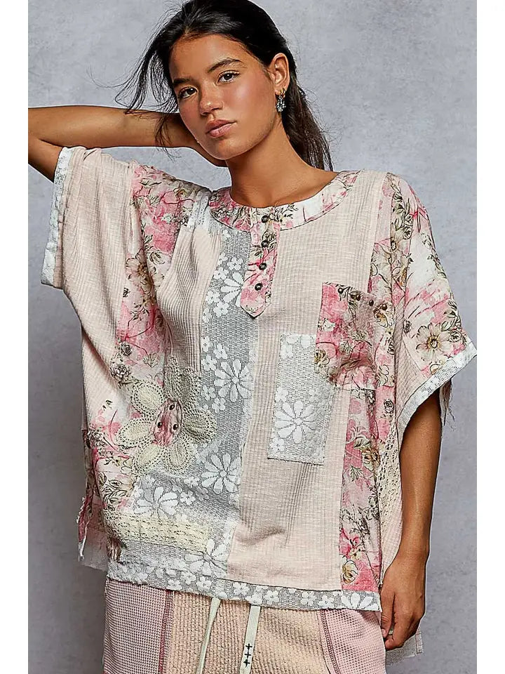 Floral Round Neck Top