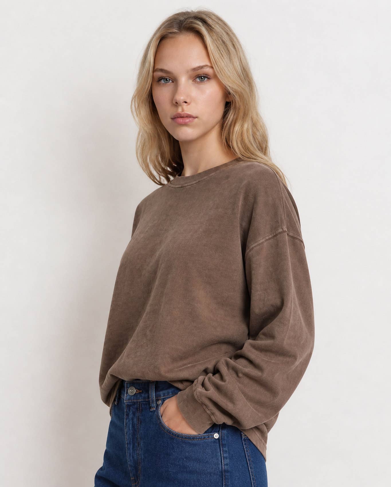 Soft Marbled Top - Chocolate