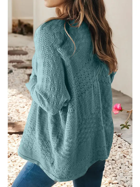 Turquoise Knit Cardigan