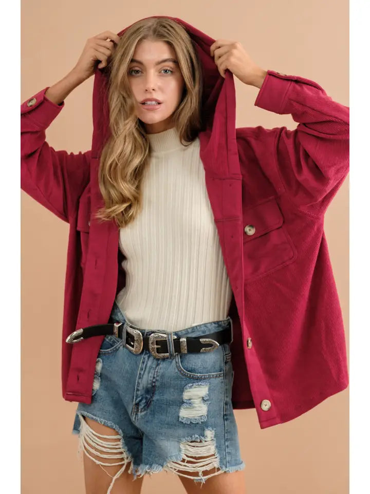 Red Textured Shacket