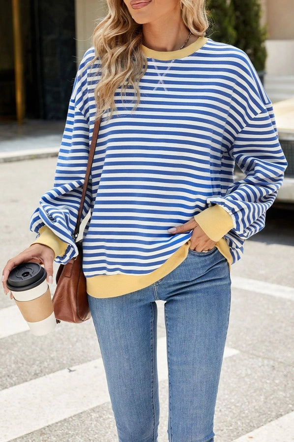 Blue Stripe Crewneck