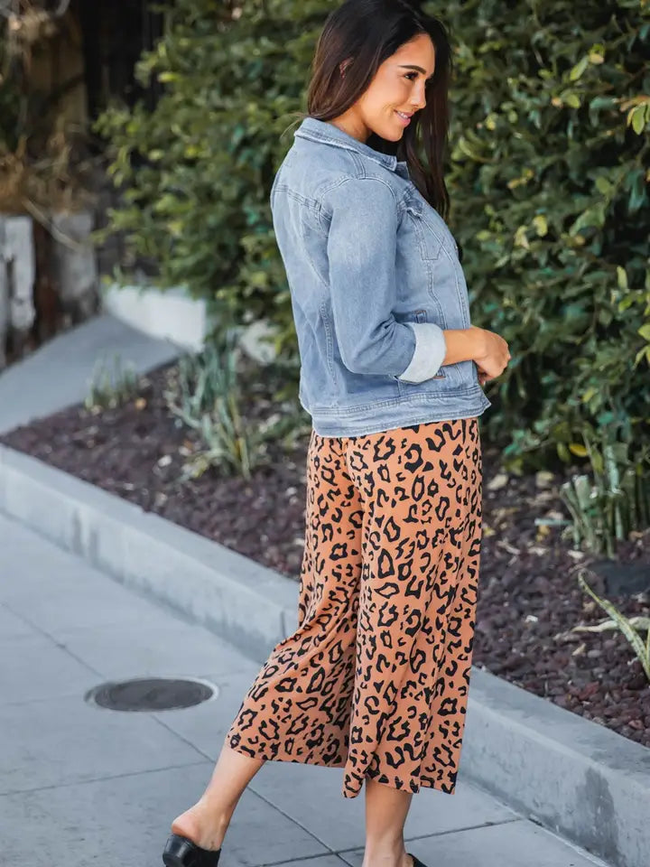 Animal Print Gaucho Pants