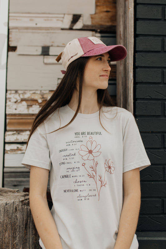 You Are Beautiful Victorious Enough Floral