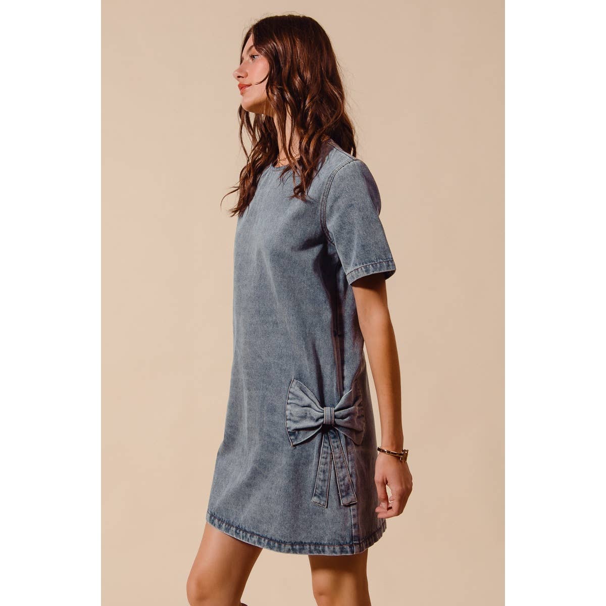 Playful Bow Tee Dress