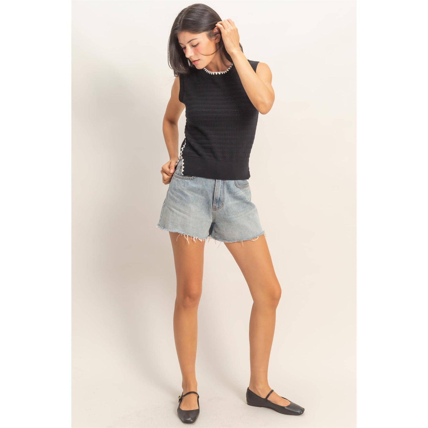 Eyelet Knit Tank