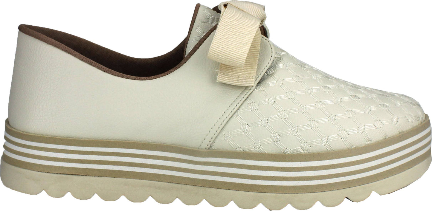 Lace up Sneakers Beige