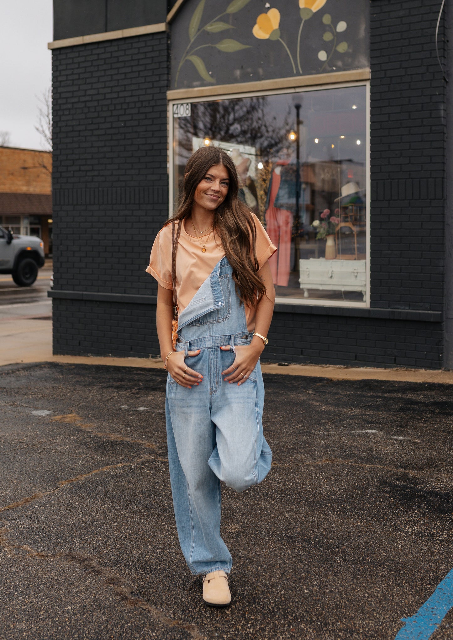 Mid Waisted Barrel Overall
