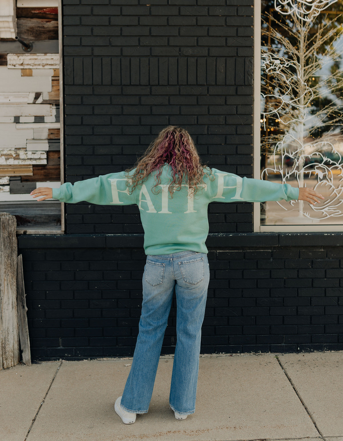 Faith Teal Sweatshirt