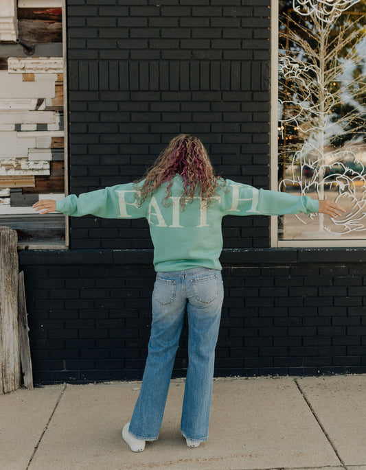 Faith Teal Sweatshirt