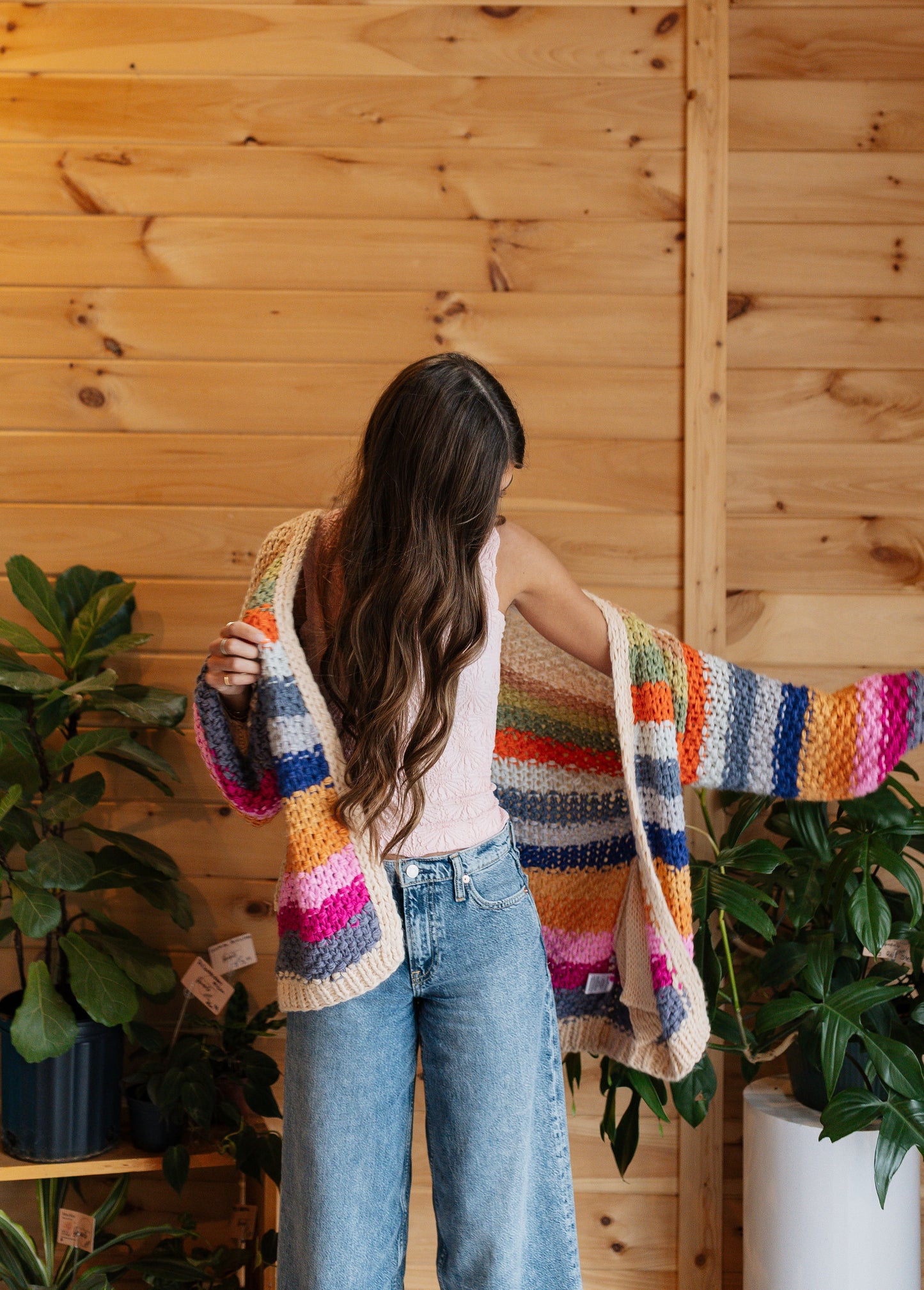 Crochet Stripe Sweater