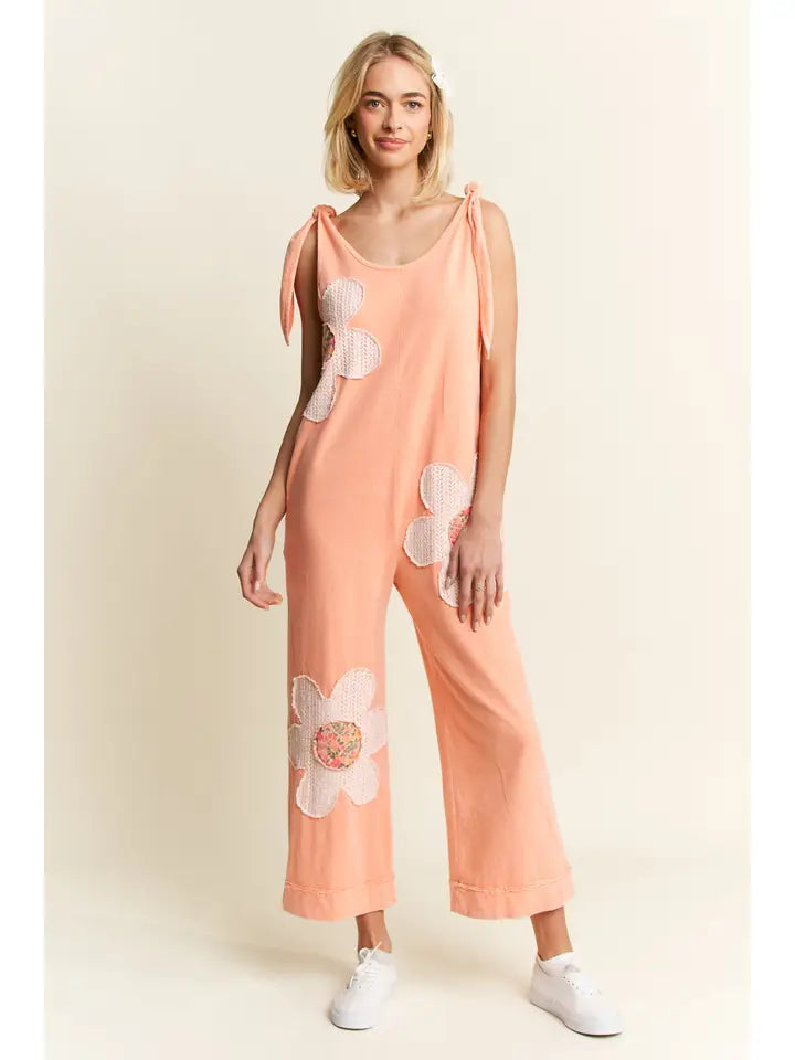 Papaya Floral Jumpsuit