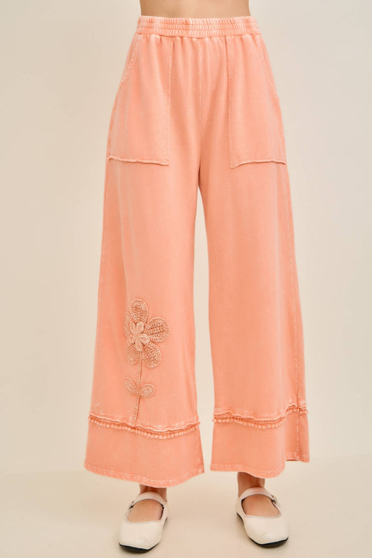 Mineral Washed Flower Garden Pants