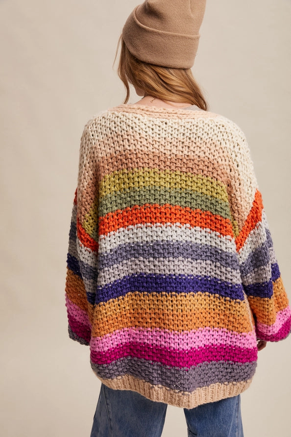 Crochet Stripe Sweater