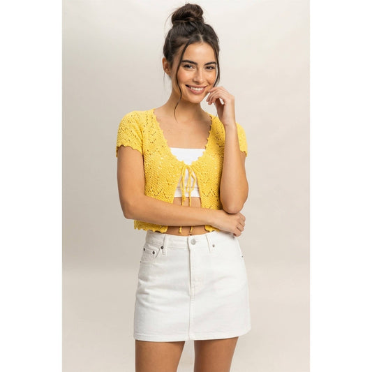 Marigold Tie Front Top