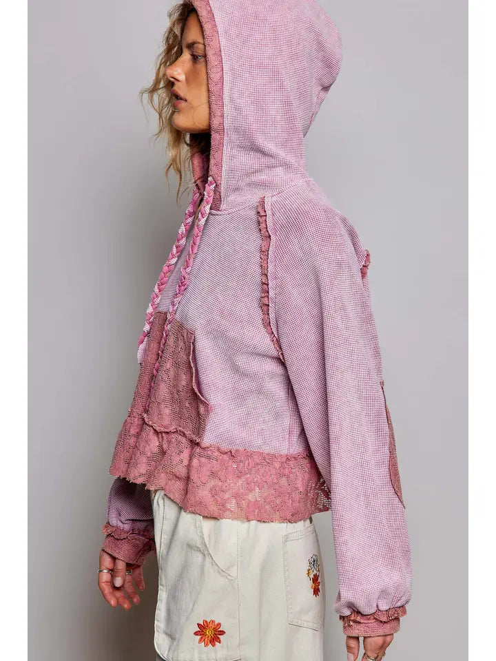 Rosewood Ruffle Hoodie