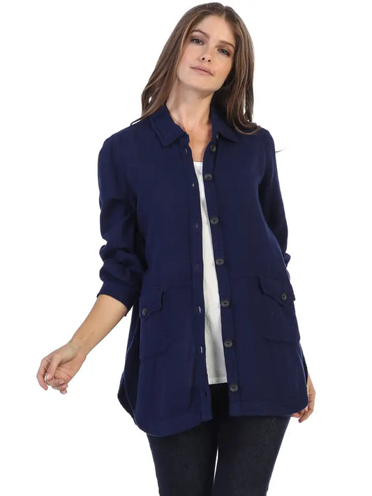 Navy Shirt Jacket