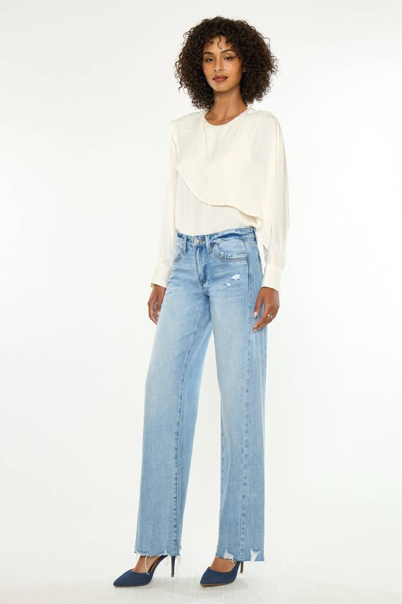 Kancan Mid-Rise Wide Leg Pant