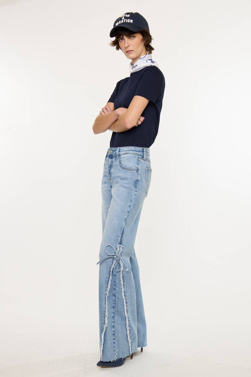 Mid-Rise Wide Flare Kancan Jeans