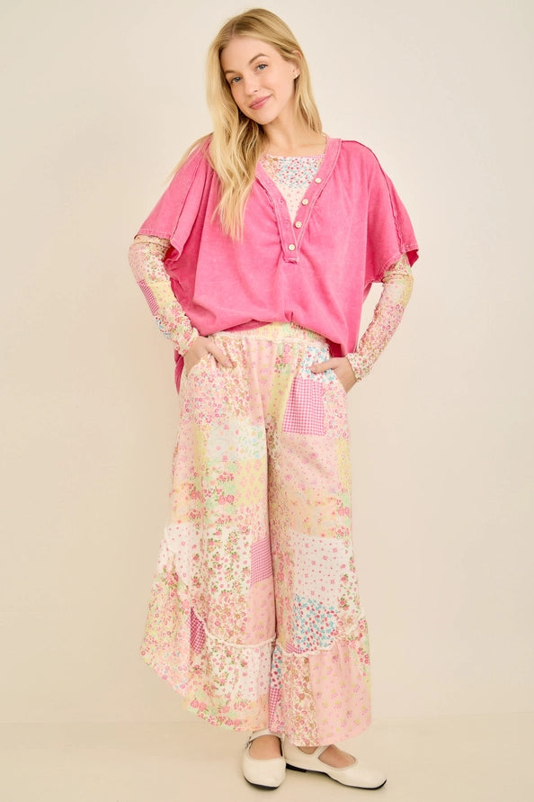 Spring Patchwork Pants