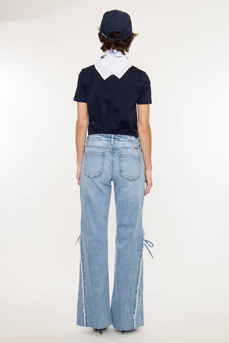 Mid-Rise Wide Flare Kancan Jeans
