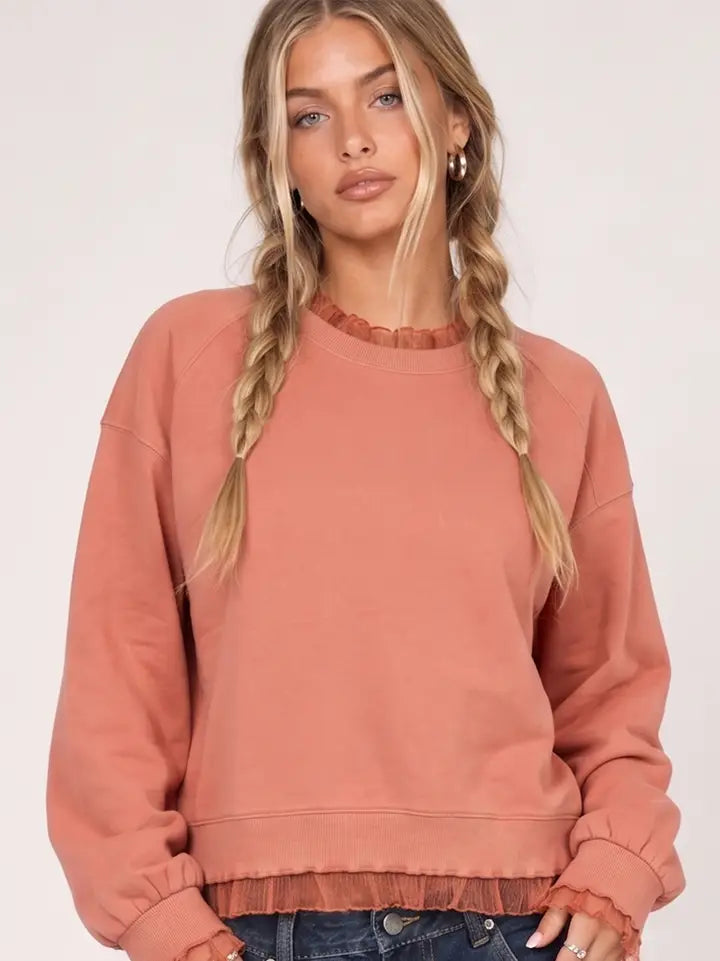 Feminine Touch Lace - Coral