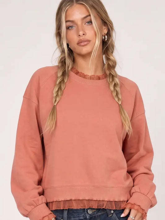 Feminine Touch Lace - Coral