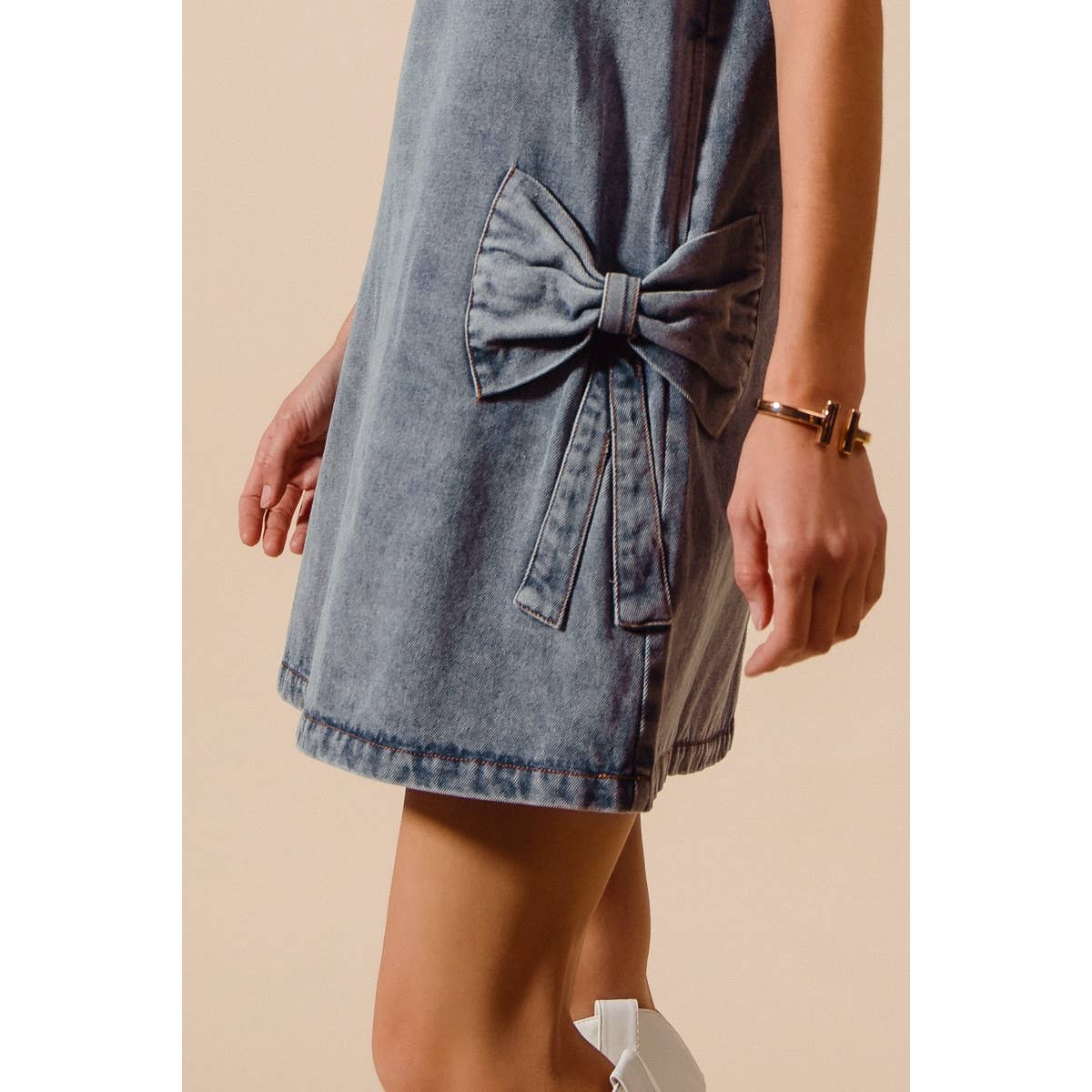Playful Bow Tee Dress