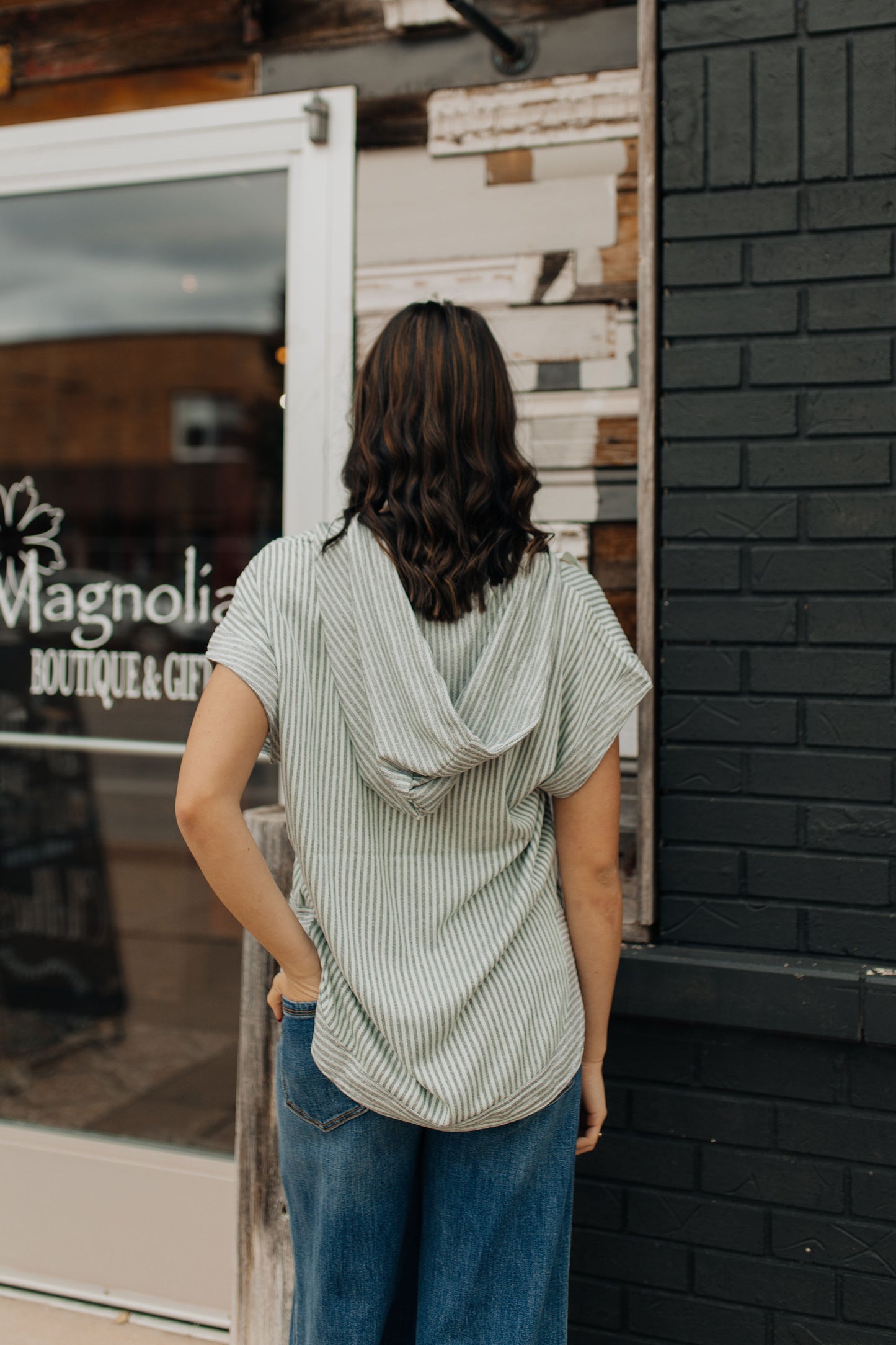 Pale Sage Short Sleeve Hoodie