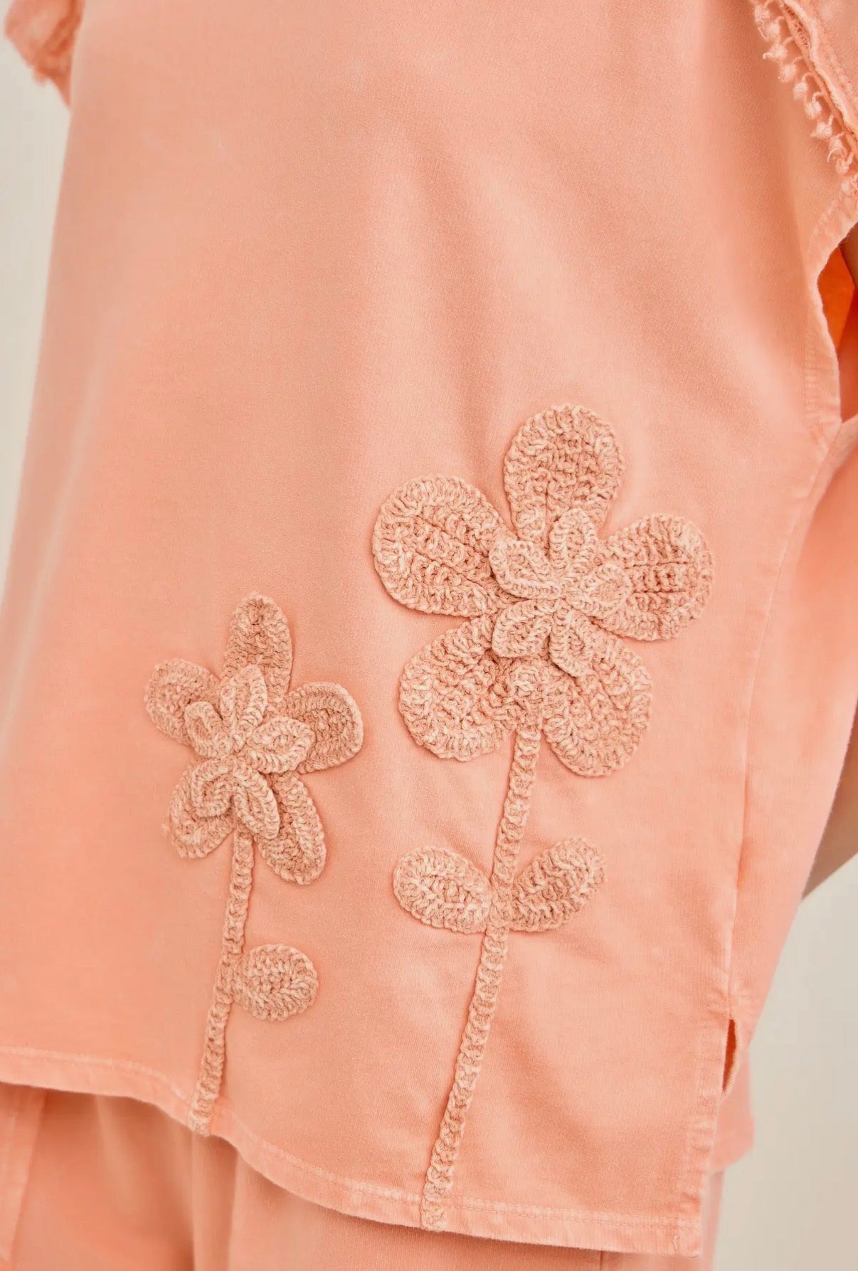 Papaya Orange Floral Top
